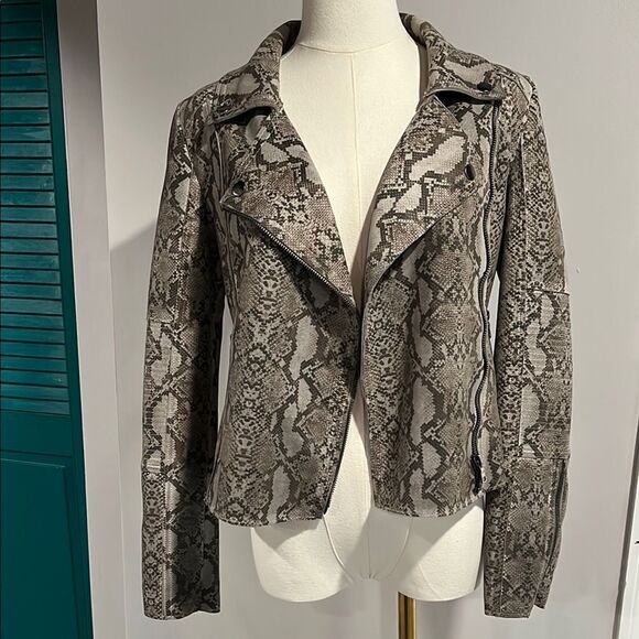 MARRAKECH NWOT Snakeskin Print Women's Jacket moto - xs - Picture 1 of 8